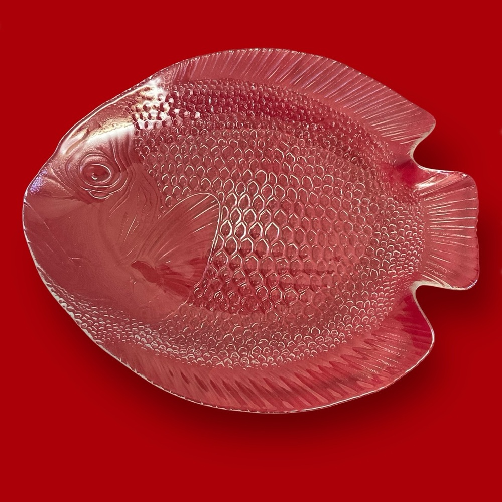 Vintage Arcoroc "Poisson" Glass Fish
Platter - Made in France